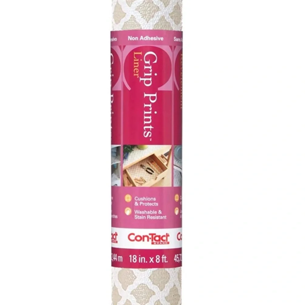 Con-Tact Brand Grip Prints Non-Adhesive Shelf and Drawer Liner - Set of 3